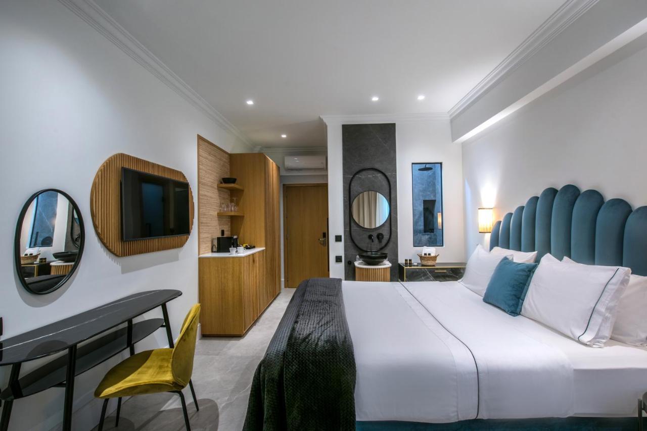 Drossia Palms Hotel And Nisos Beach Suites Malia Exterior foto