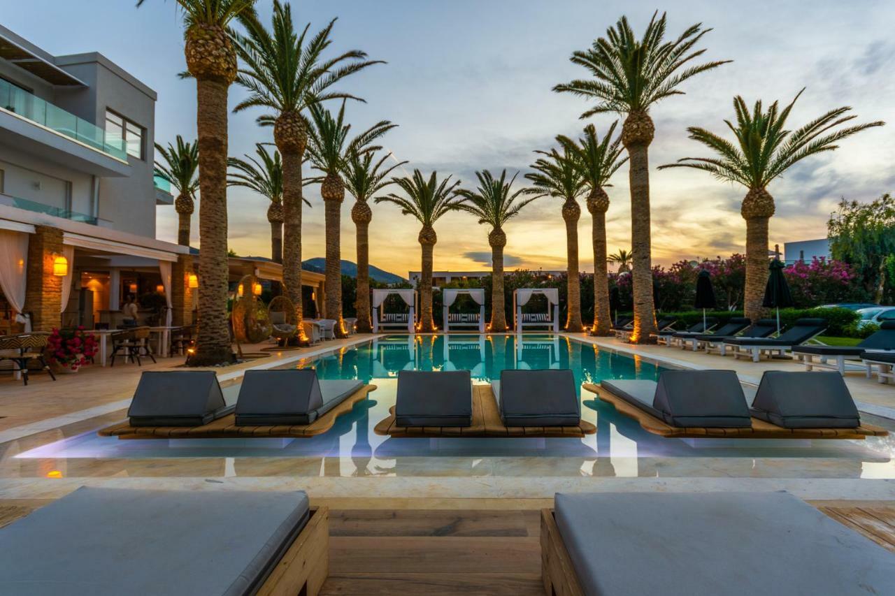 Drossia Palms Hotel And Nisos Beach Suites Malia Exterior foto