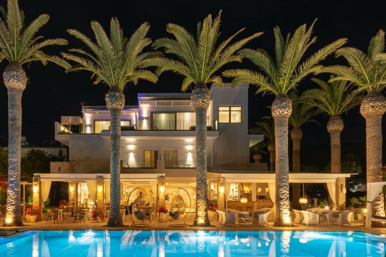 Drossia Palms Hotel And Nisos Beach Suites Malia Exterior foto
