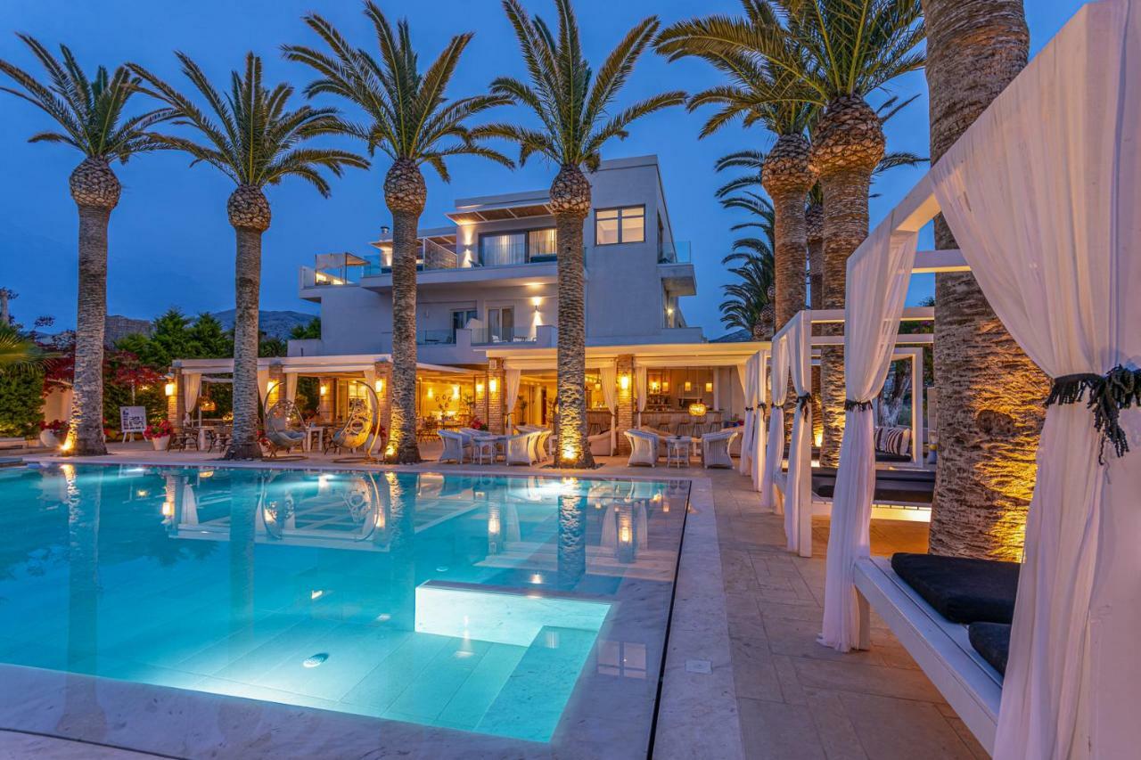 Drossia Palms Hotel And Nisos Beach Suites Malia Exterior foto