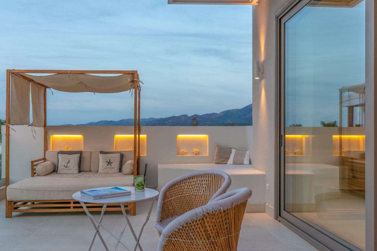 Drossia Palms Hotel And Nisos Beach Suites Malia Exterior foto